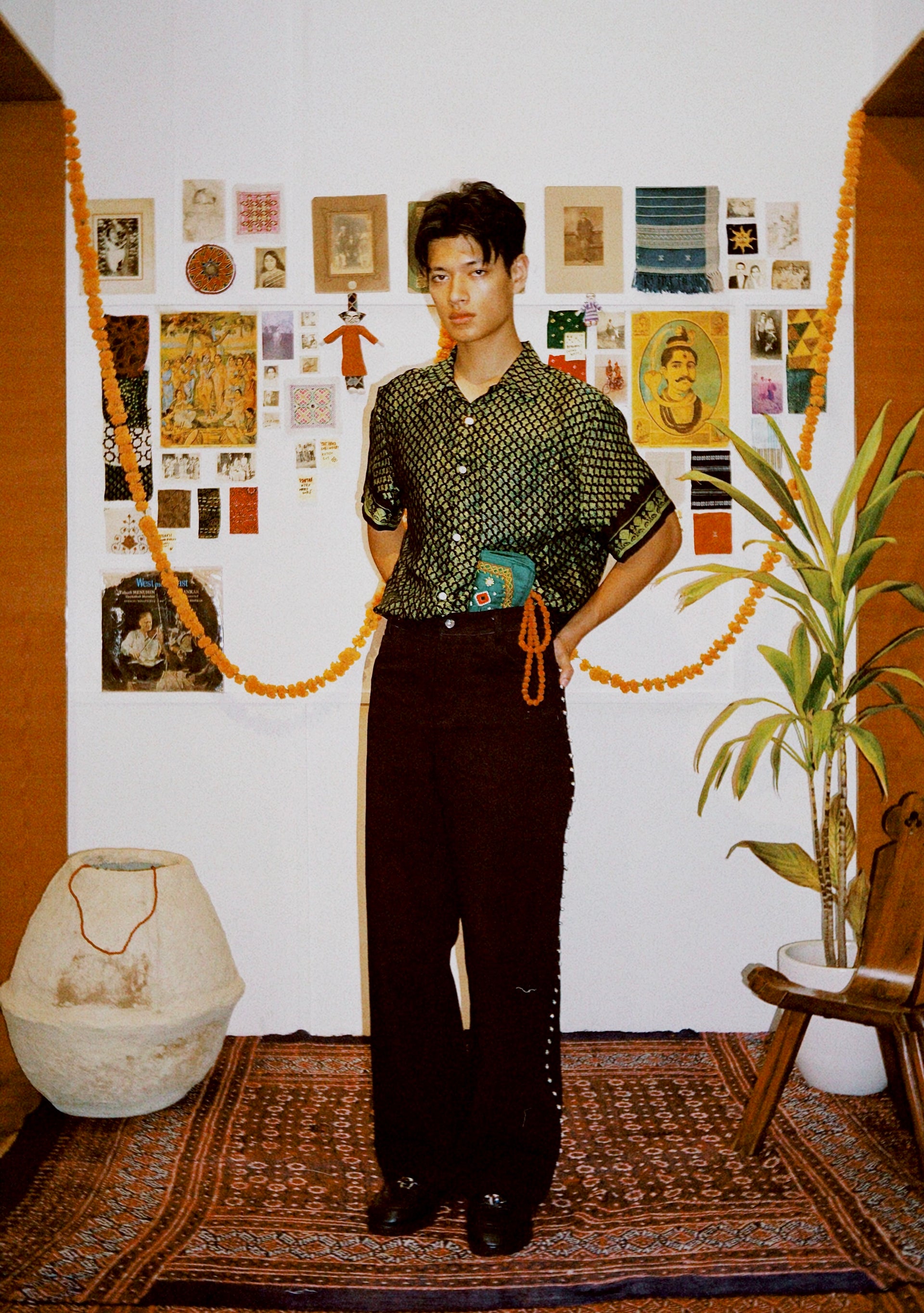 ‘LAUNG' AJRAKH SILK SHIRT