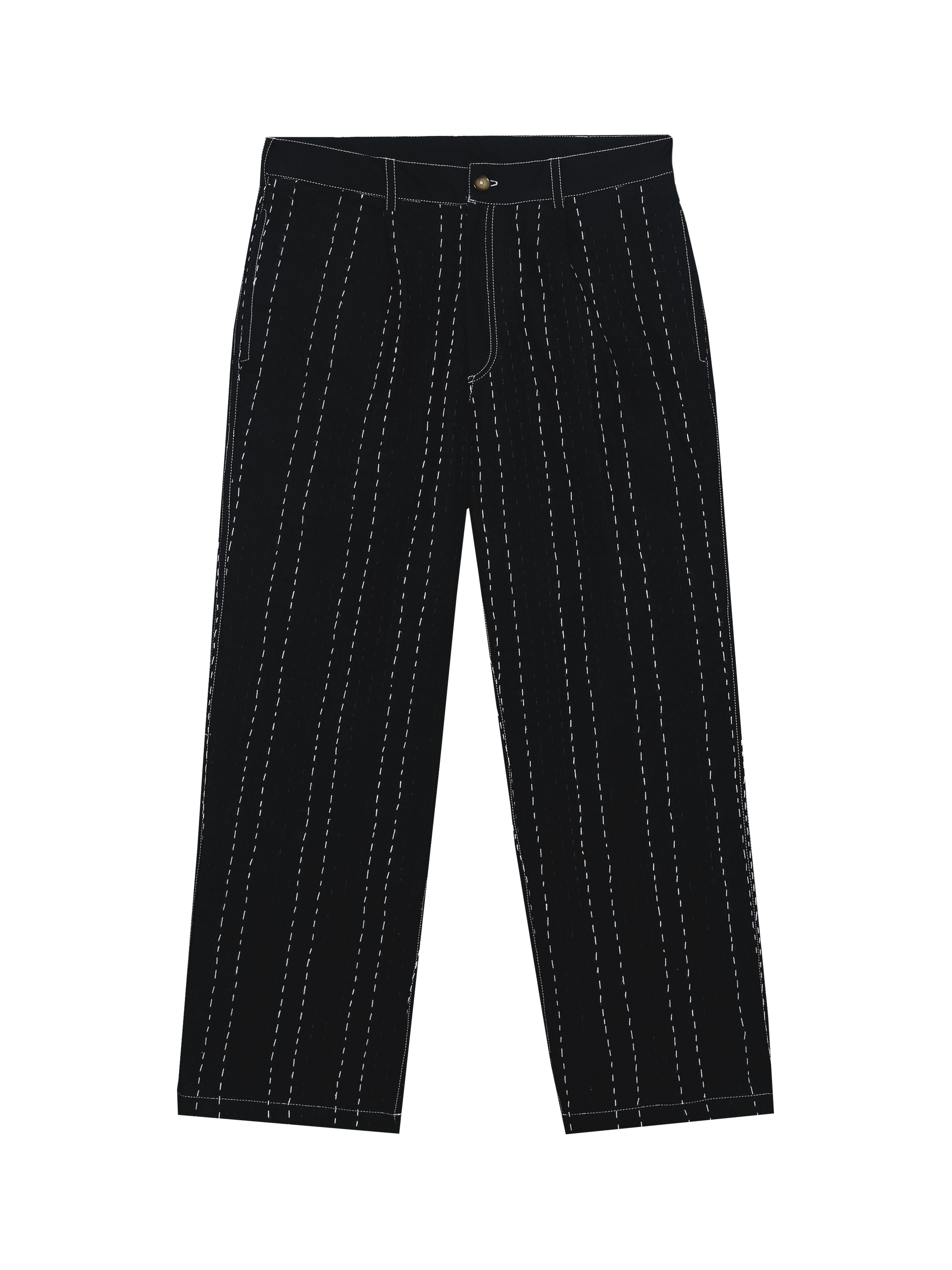 BLACK KANTHA TROUSERS