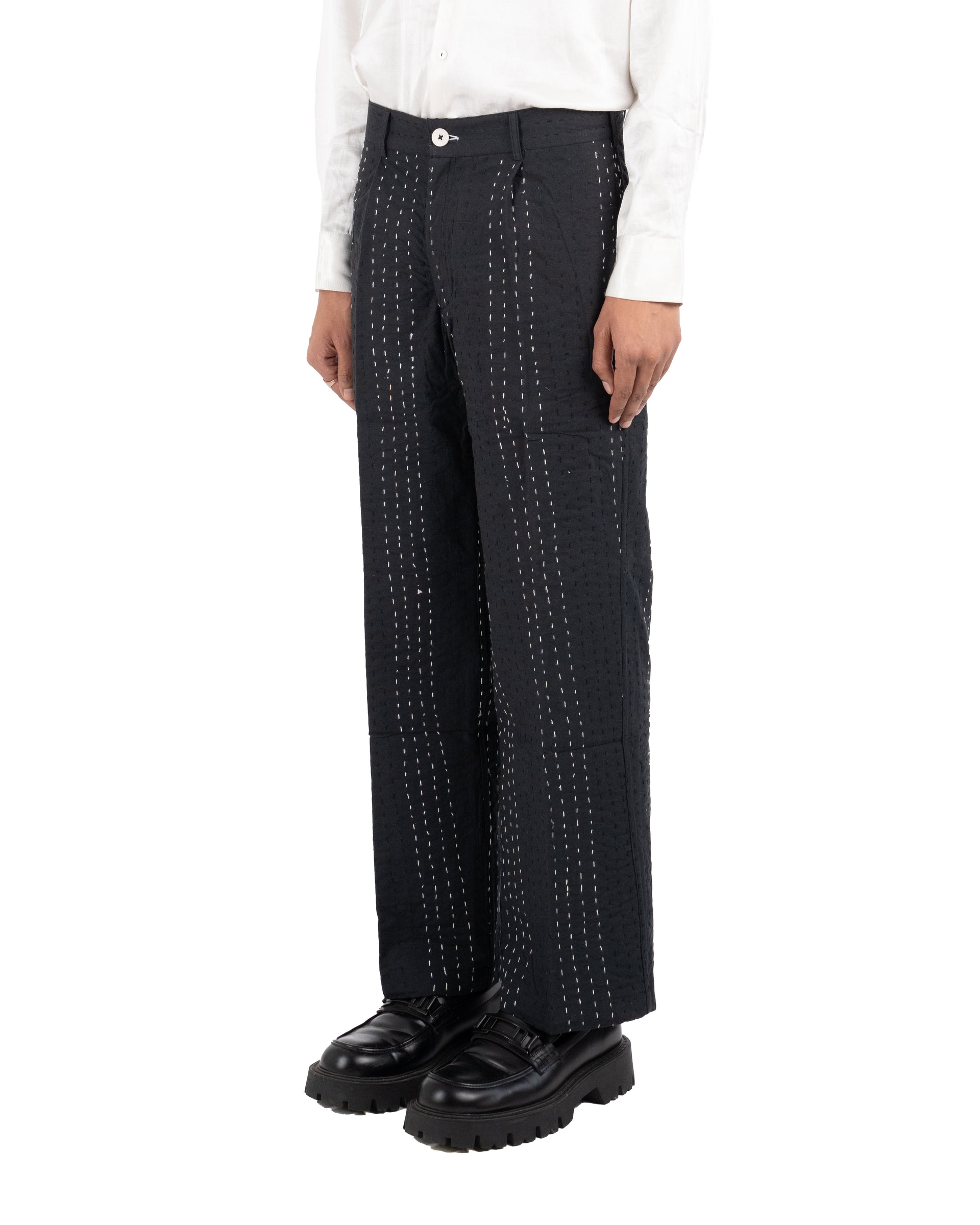 BLACK KANTHA TROUSERS - Hindostan Archive