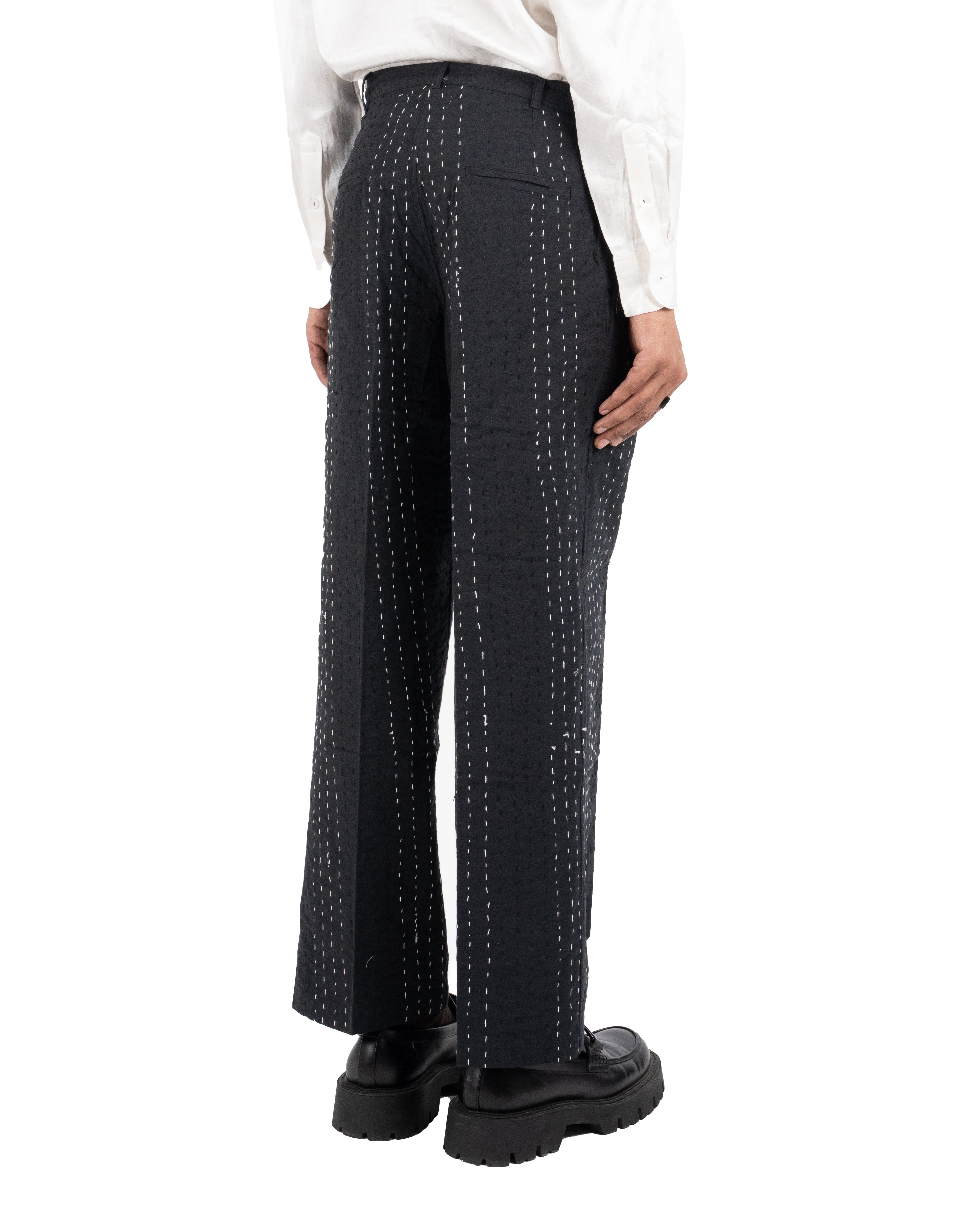 BLACK KANTHA TROUSERS - Hindostan Archive