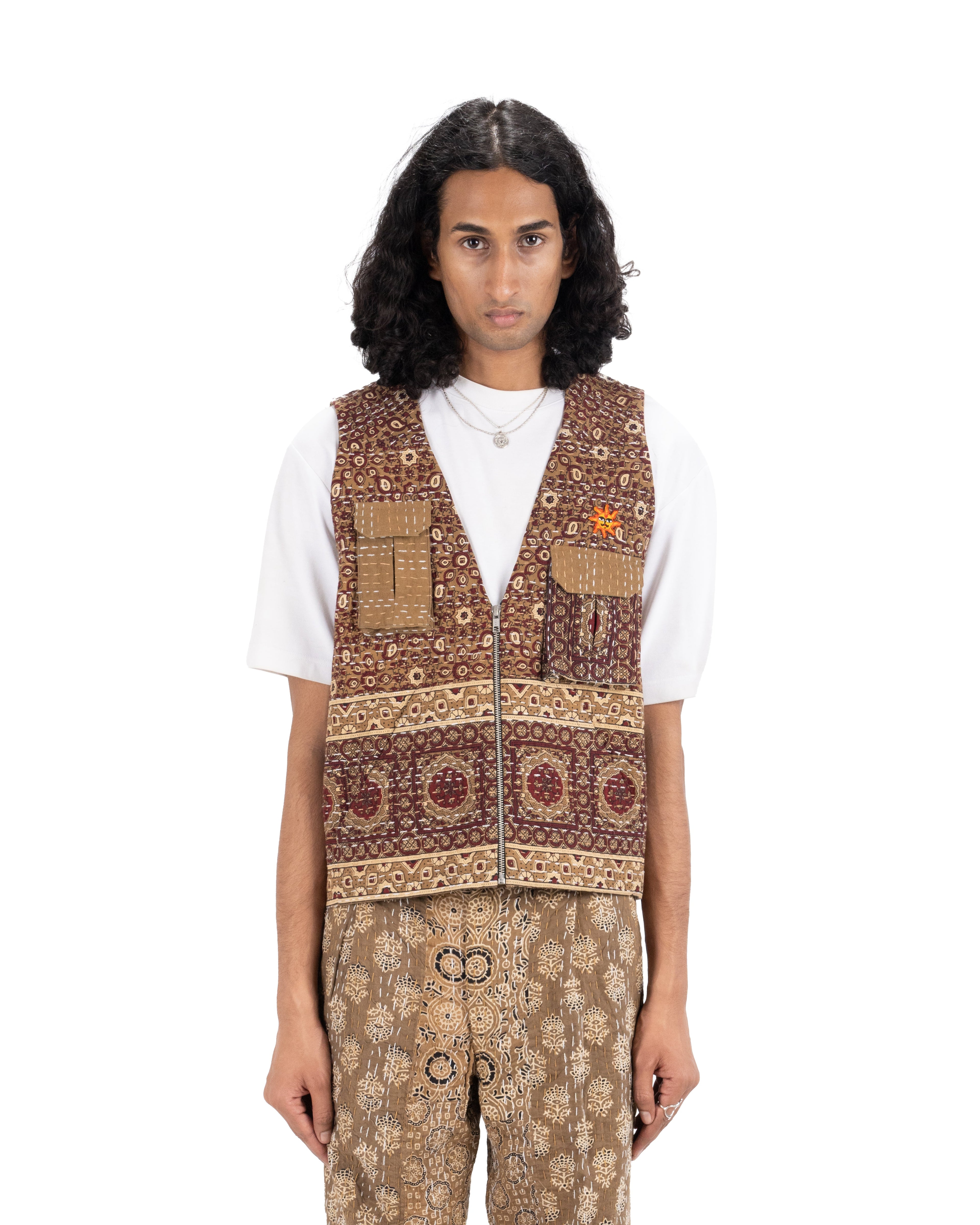 AJRAKH KANTHA UTILITY VEST - Hindostan Archive