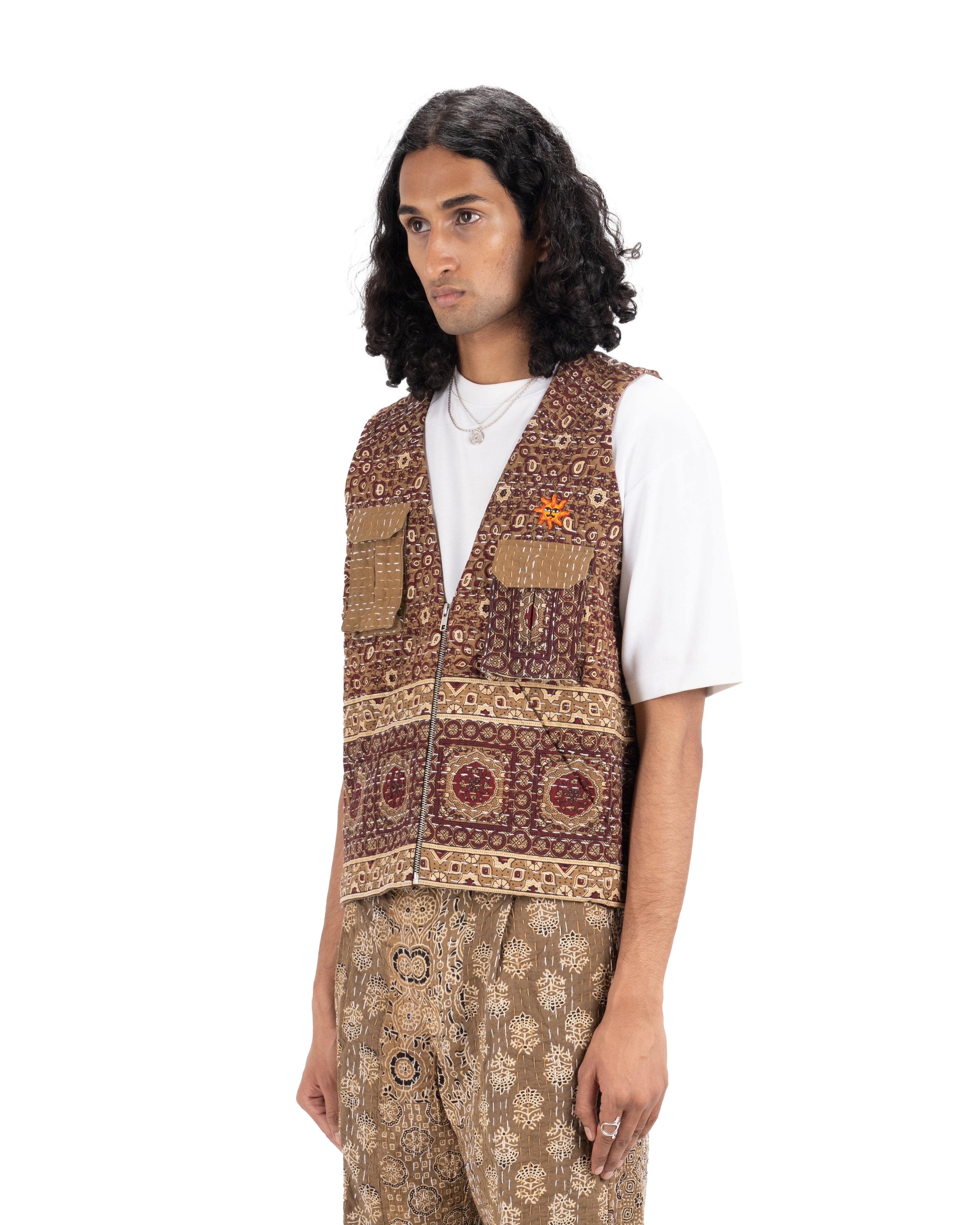 AJRAKH KANTHA UTILITY VEST - Hindostan Archive