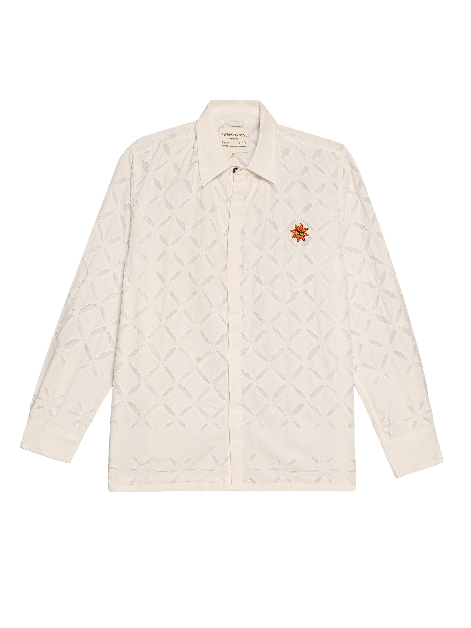 RILLI HAND-EMBROIDERED APPLIQUE SHIRT
