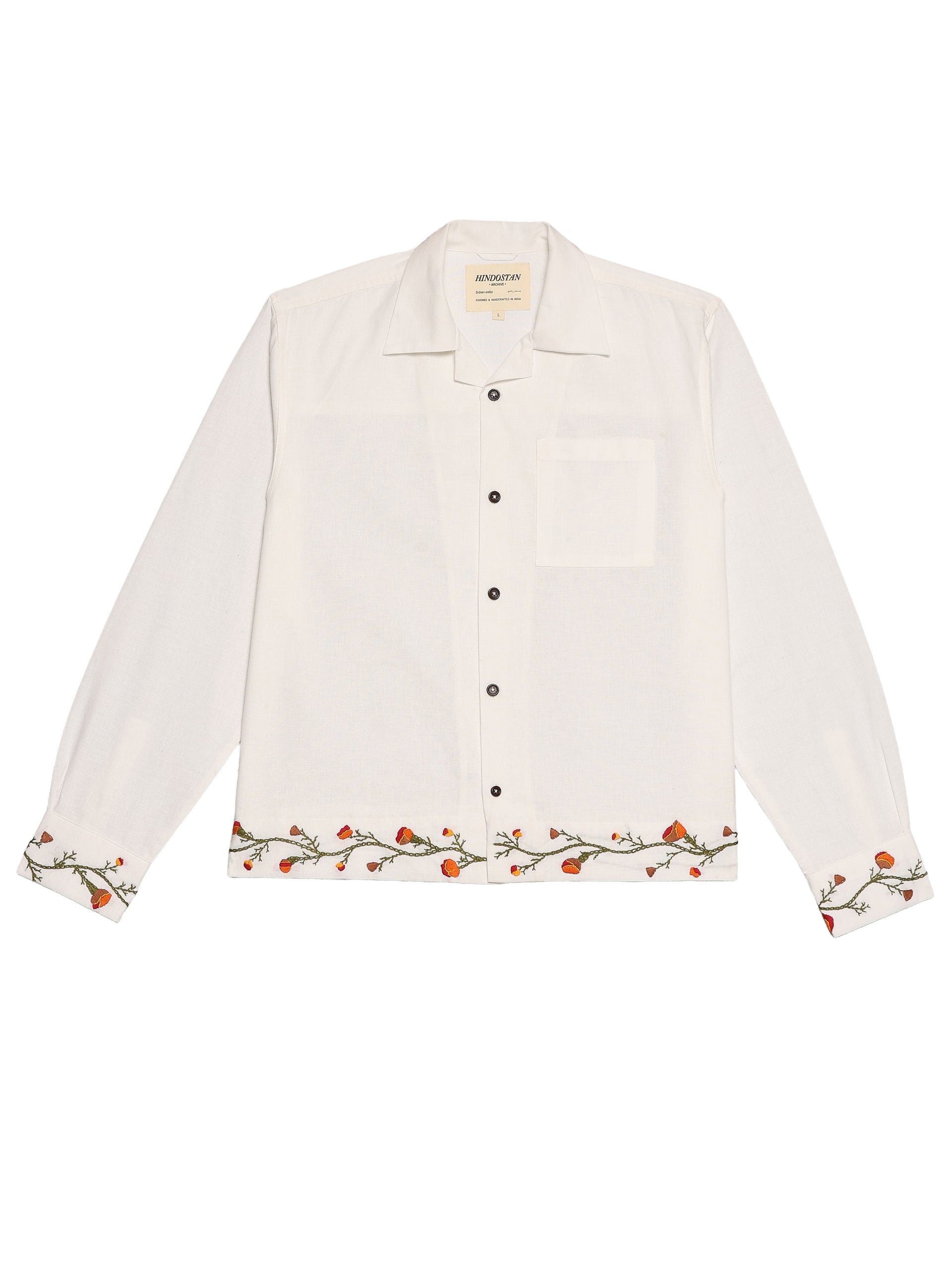 MARIGOLD LINEN HAND-EMBROIDERED SHIRT