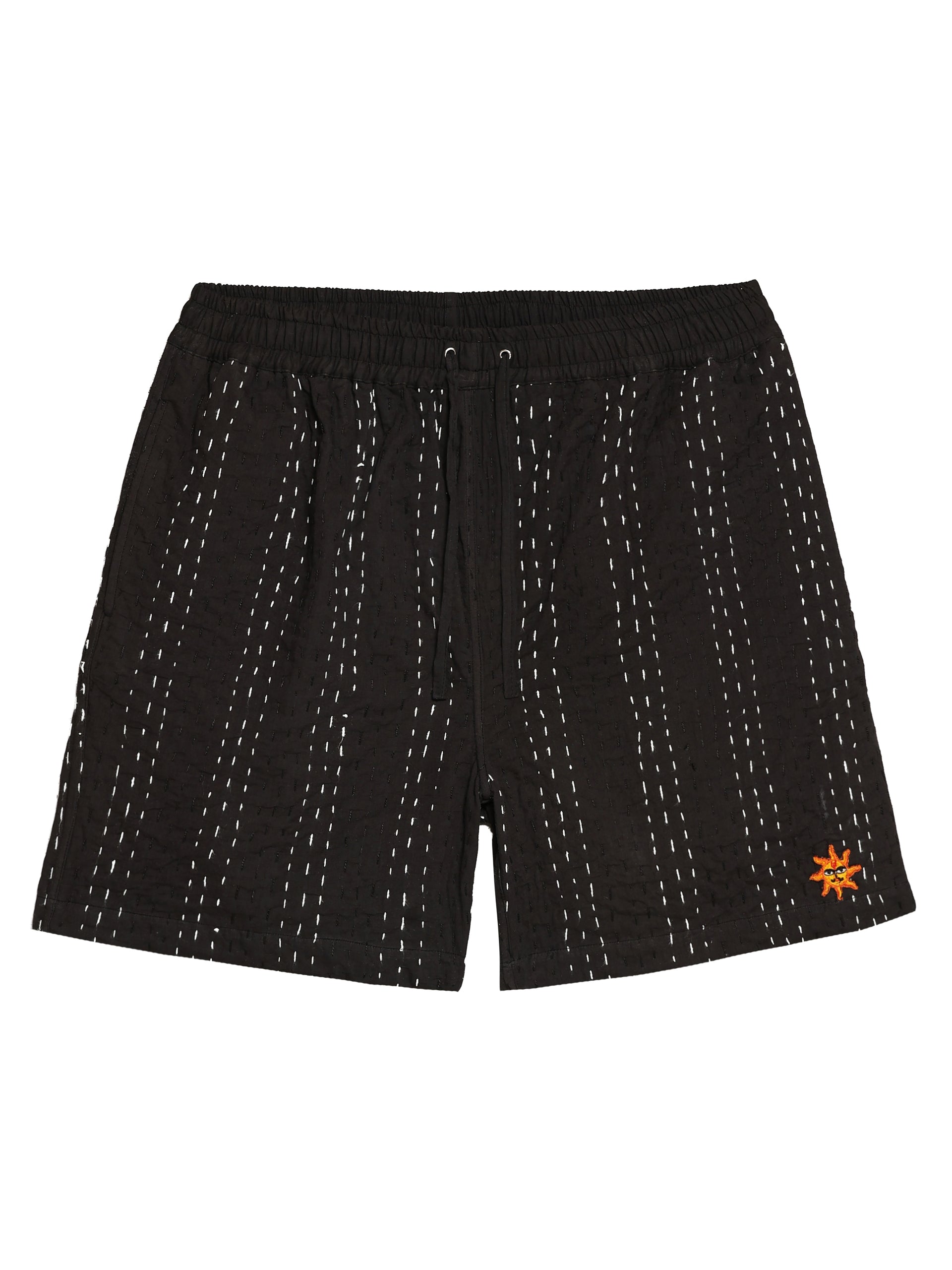 BLACK KANTHA SHORTS