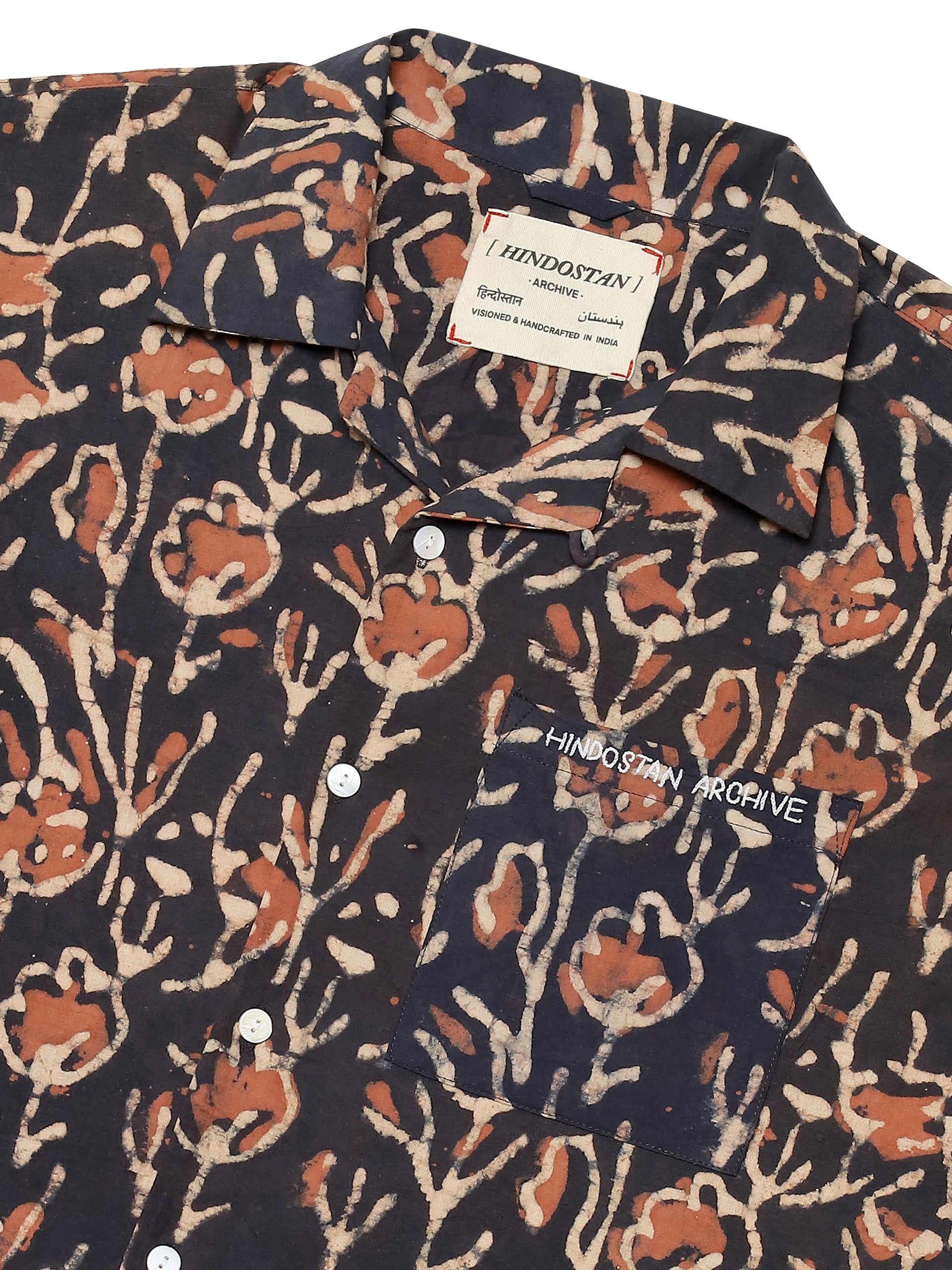 'KRISHN' HANDBLOCKED SHIRT