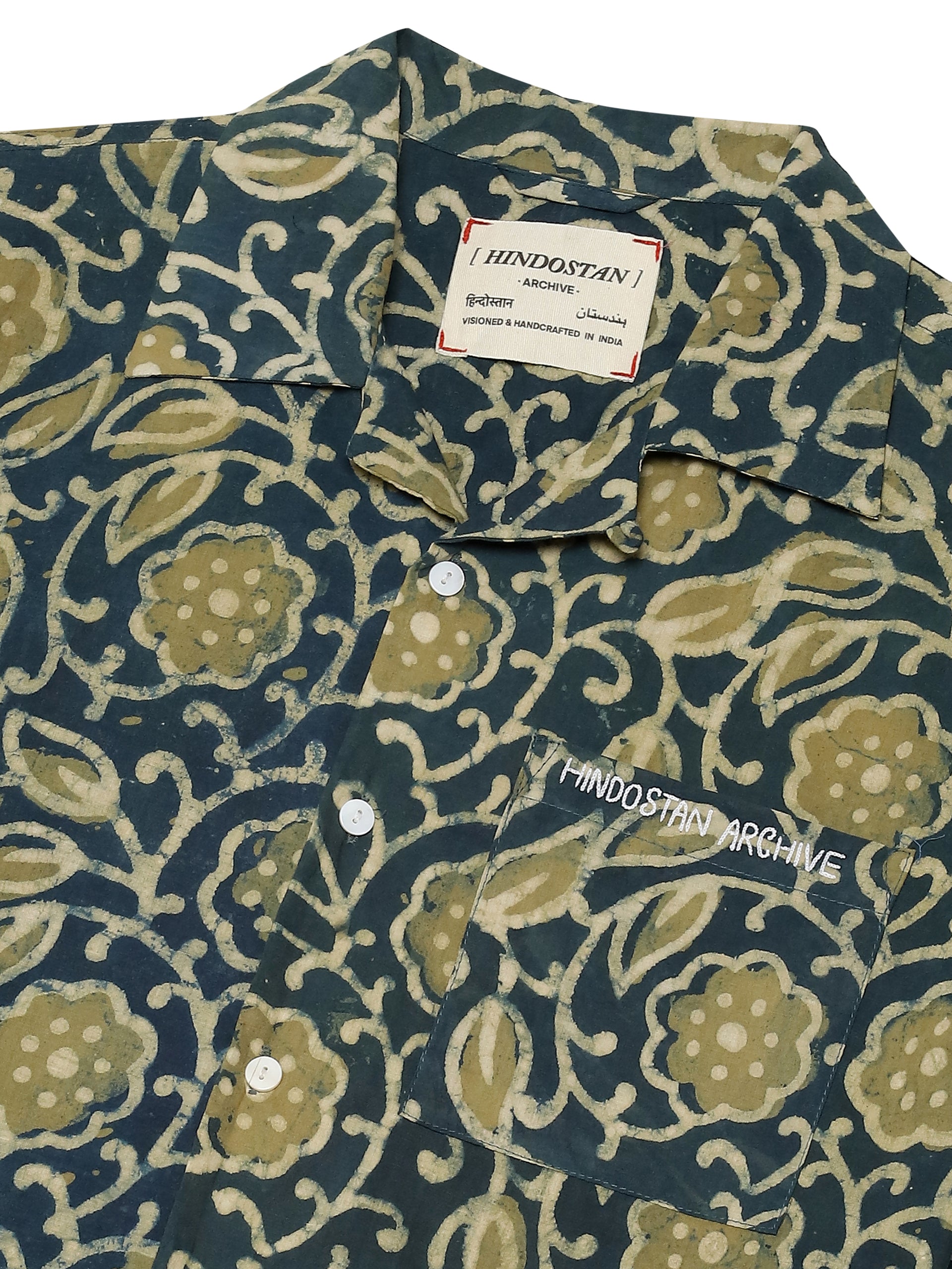 'PADMA' HANDBLOCKED SHIRT