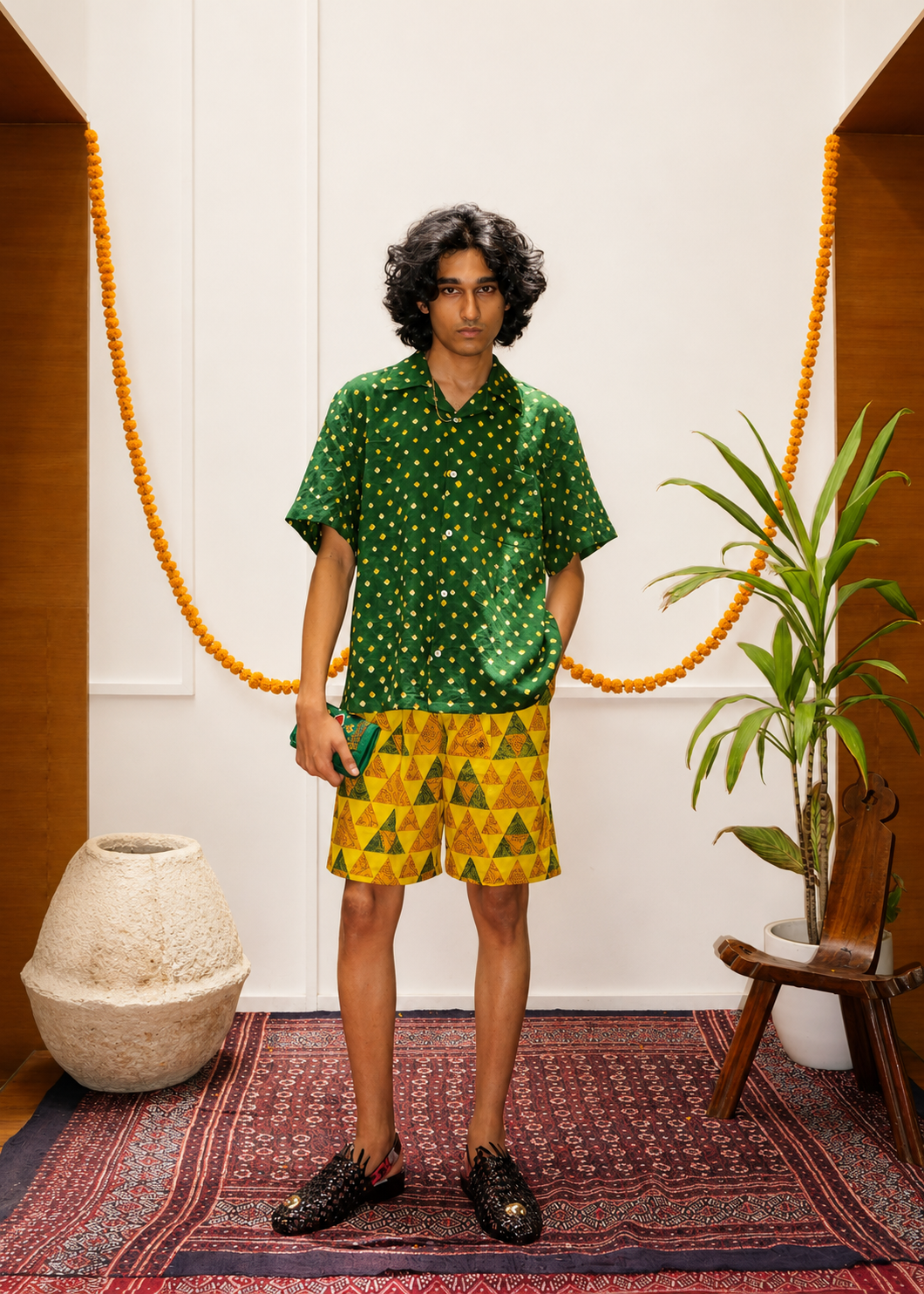 ‘BANDHANI’ GREEN SHIRT