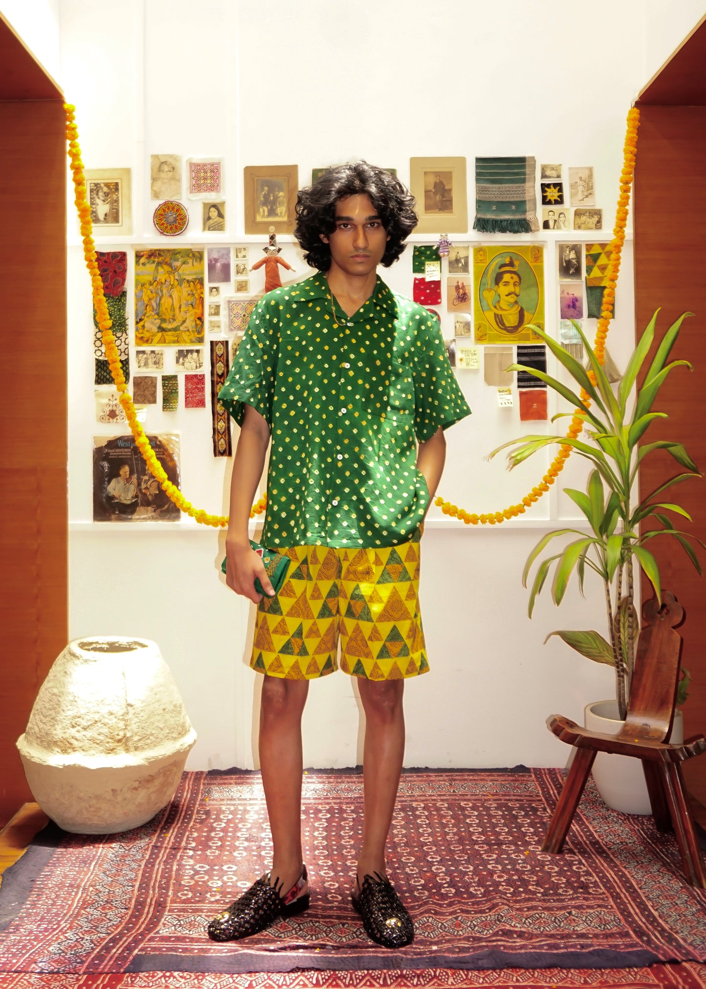 ‘BANDHANI’ GREEN SHIRT