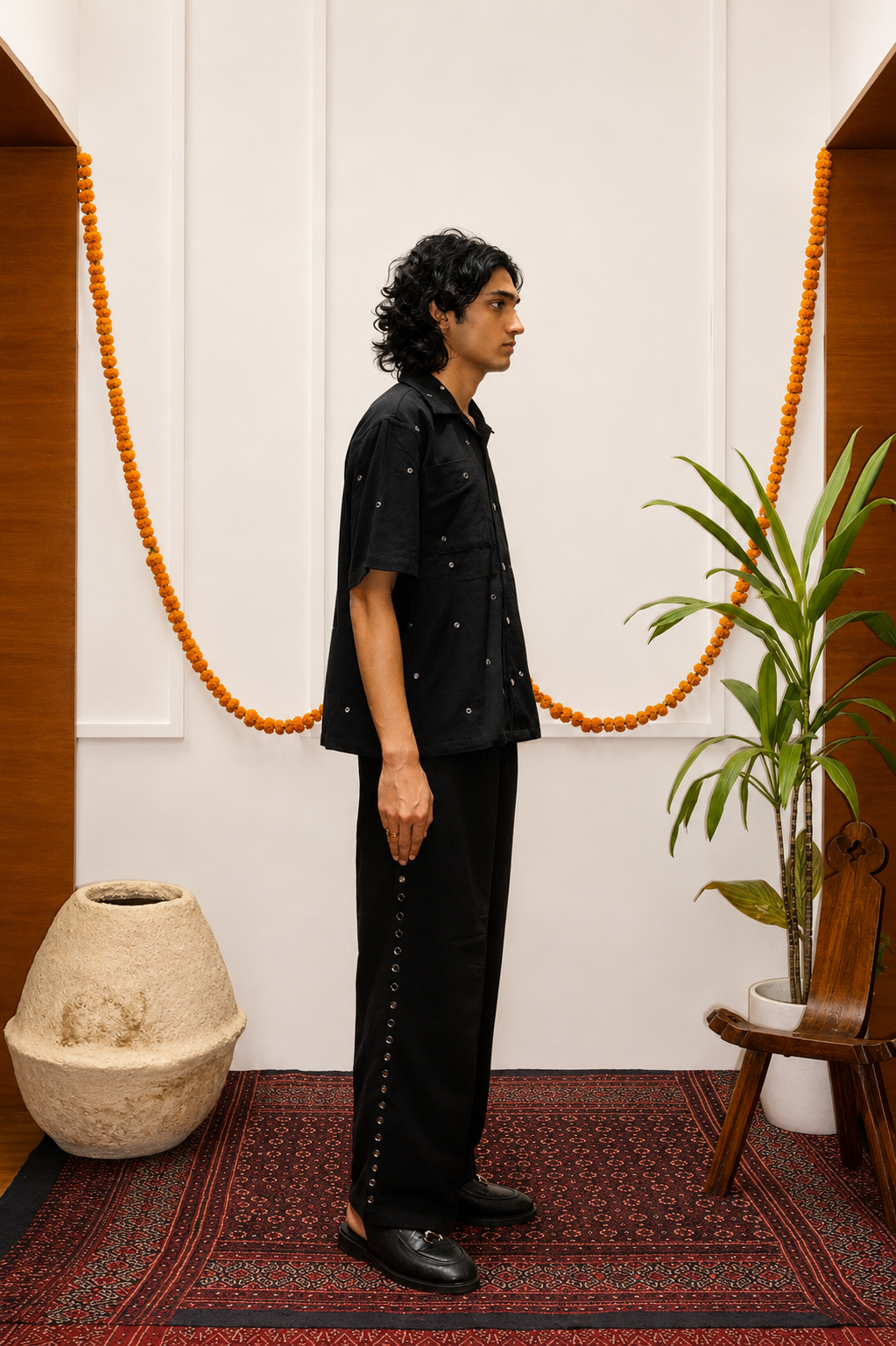 HAND EMBROIDERED MIRROR SHIRT