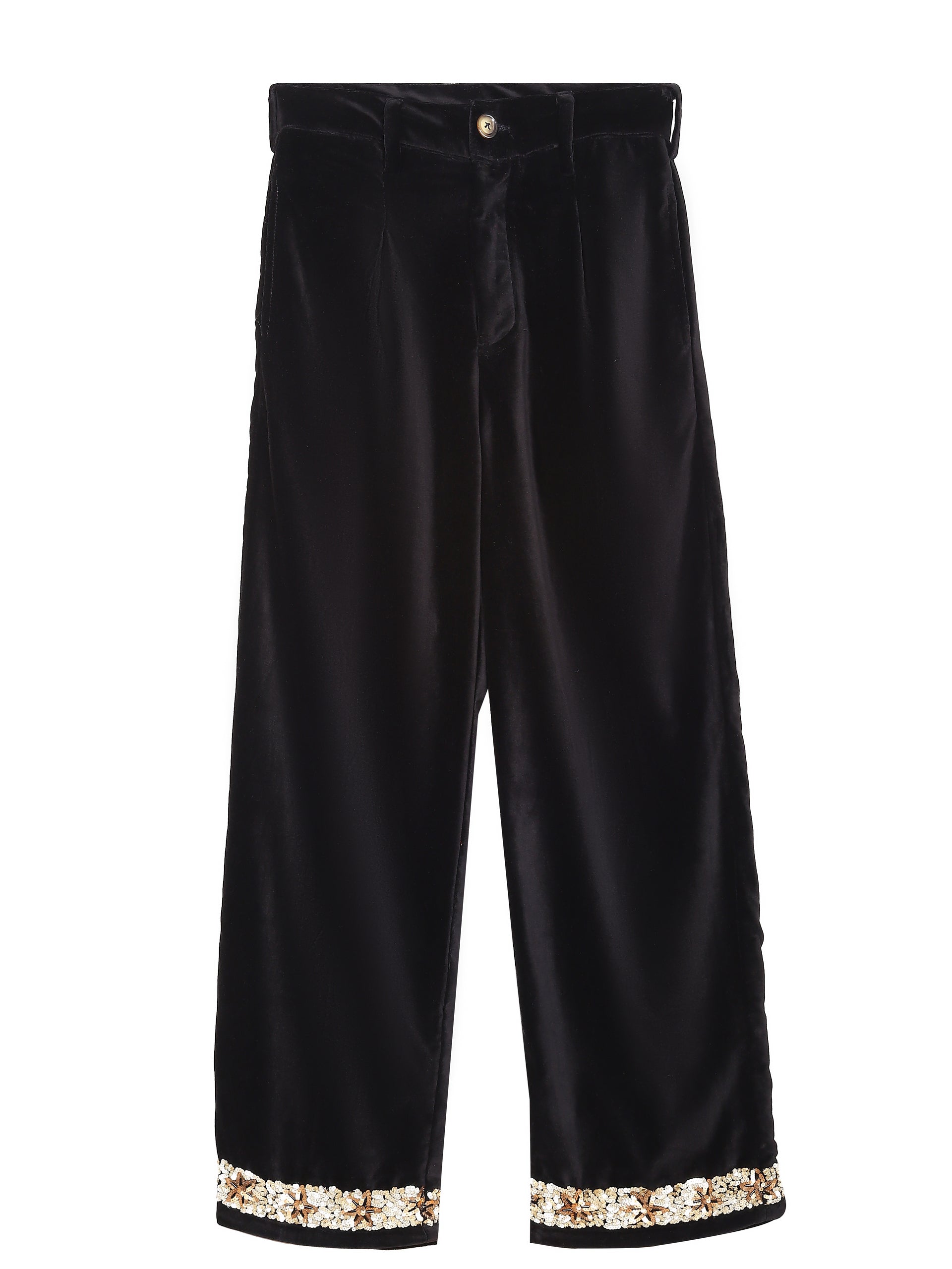 BLACK VELVET TROUSERS