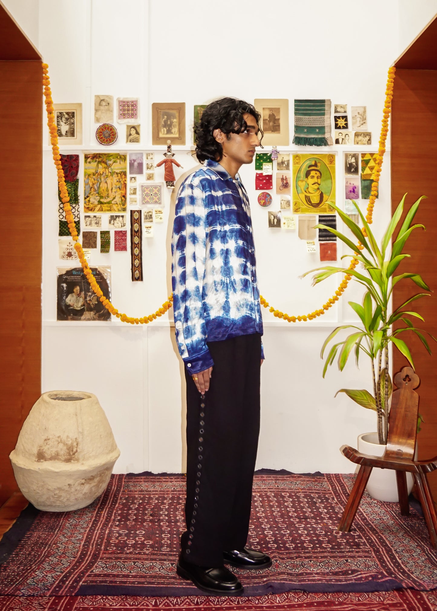 ‘SHIBORI' SILK SHIRT