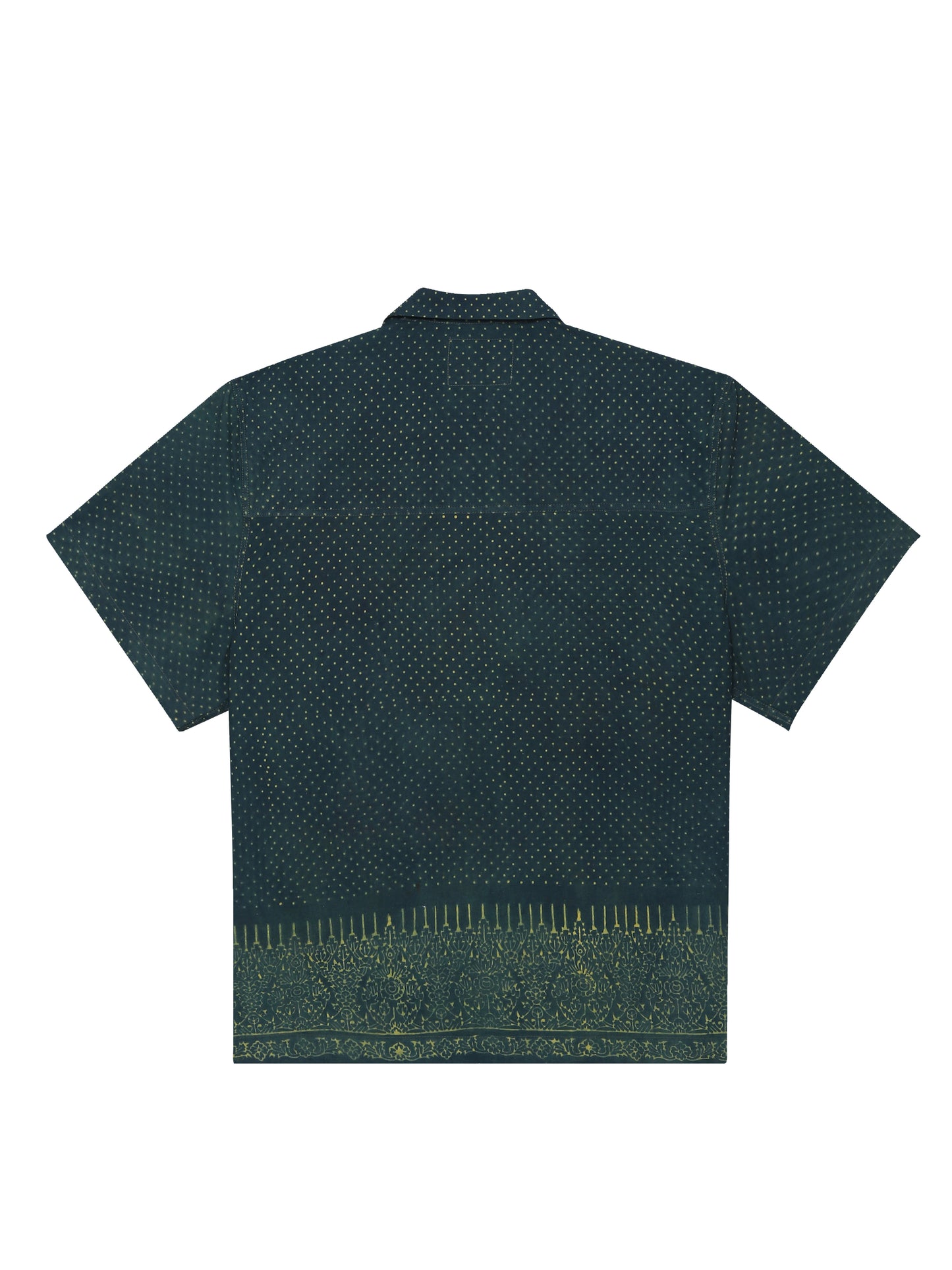 GREEN AJRAKH SHIRT WITH BORDER