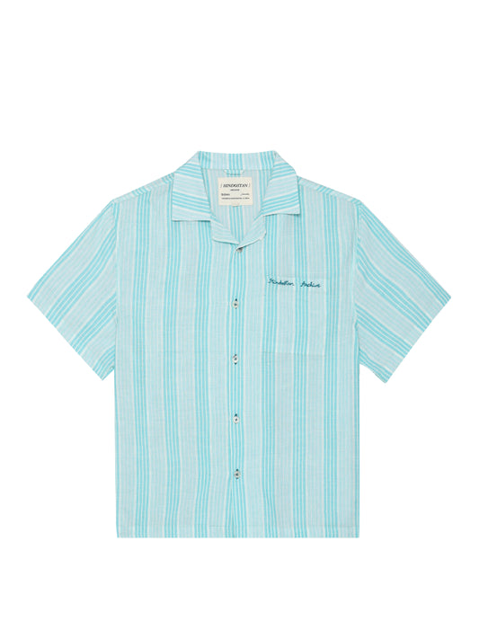CYAN HANDWOVEN SHIRT