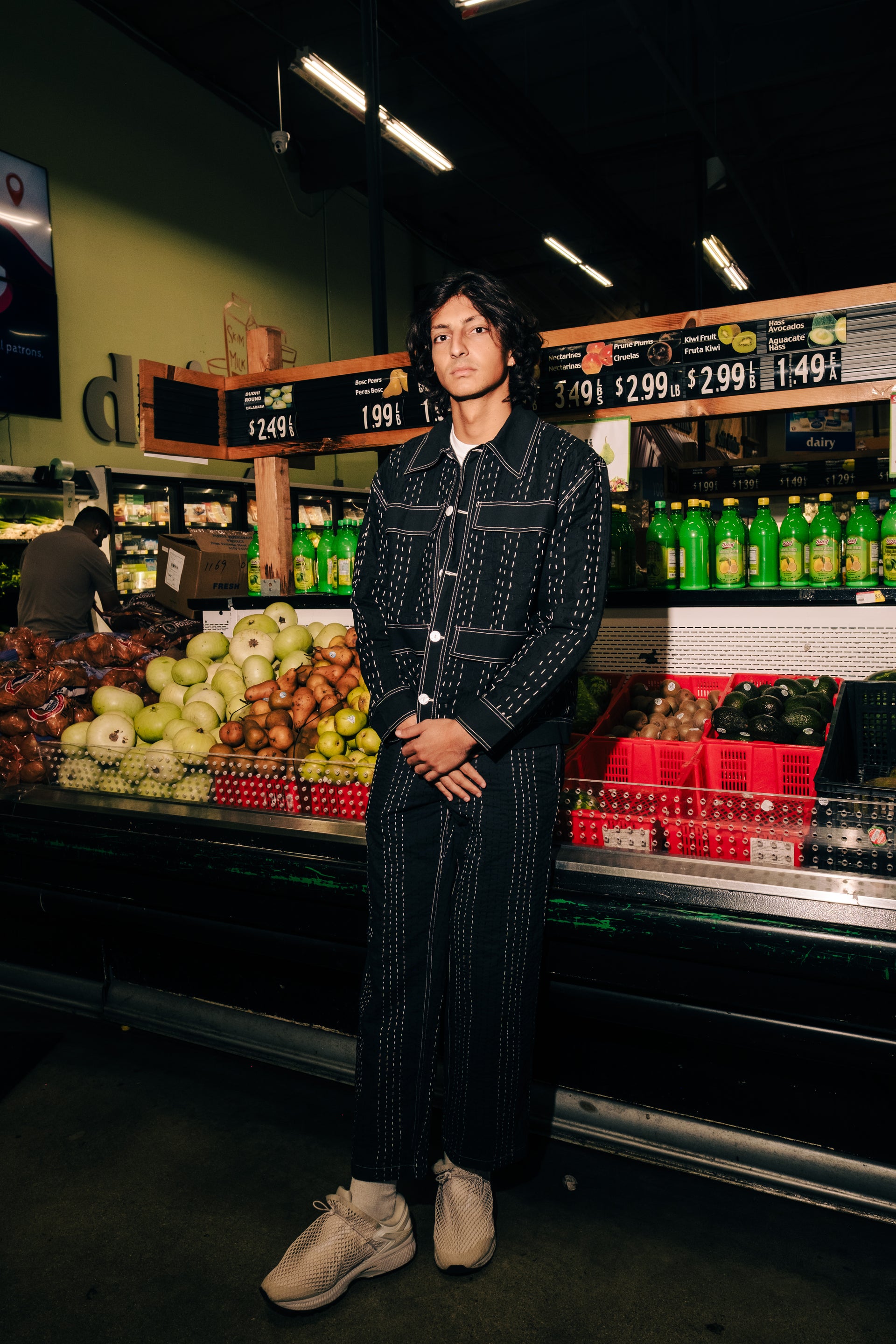 BLACK KANTHA TROUSERS