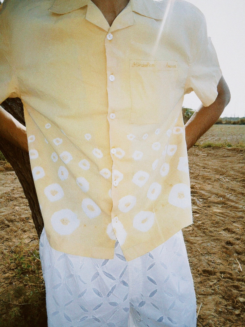 LILIES BANDHANI CAMP-COLLAR SHIRT