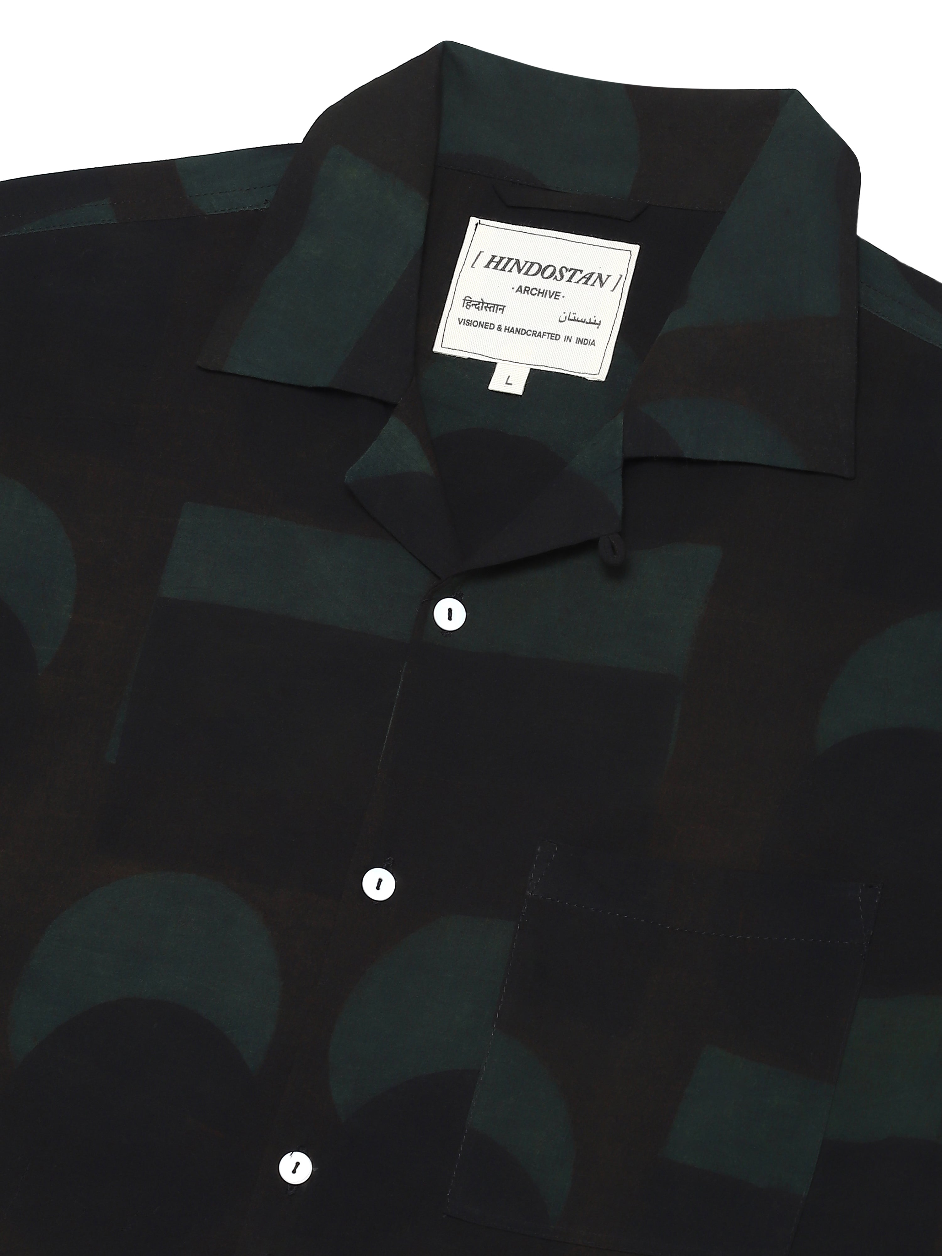 Crescent Ajrakh shirt size guide – Ajrakh clothing hand block printed shirt – artisan menswear Indian handloom by Hindostan Archive