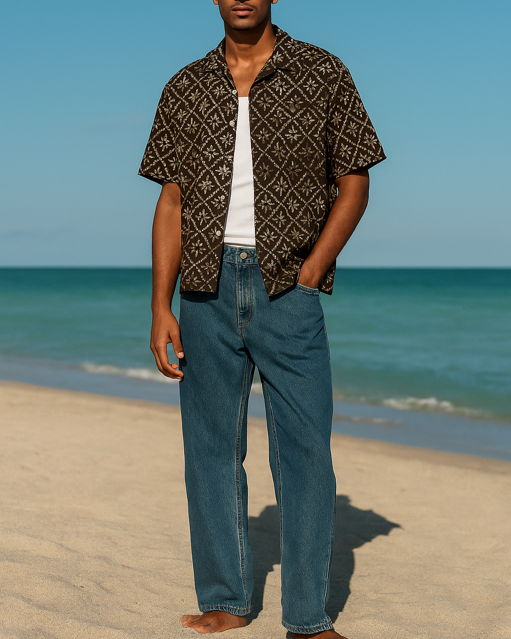 'KAPILA' HANDBLOCKED SHIRT