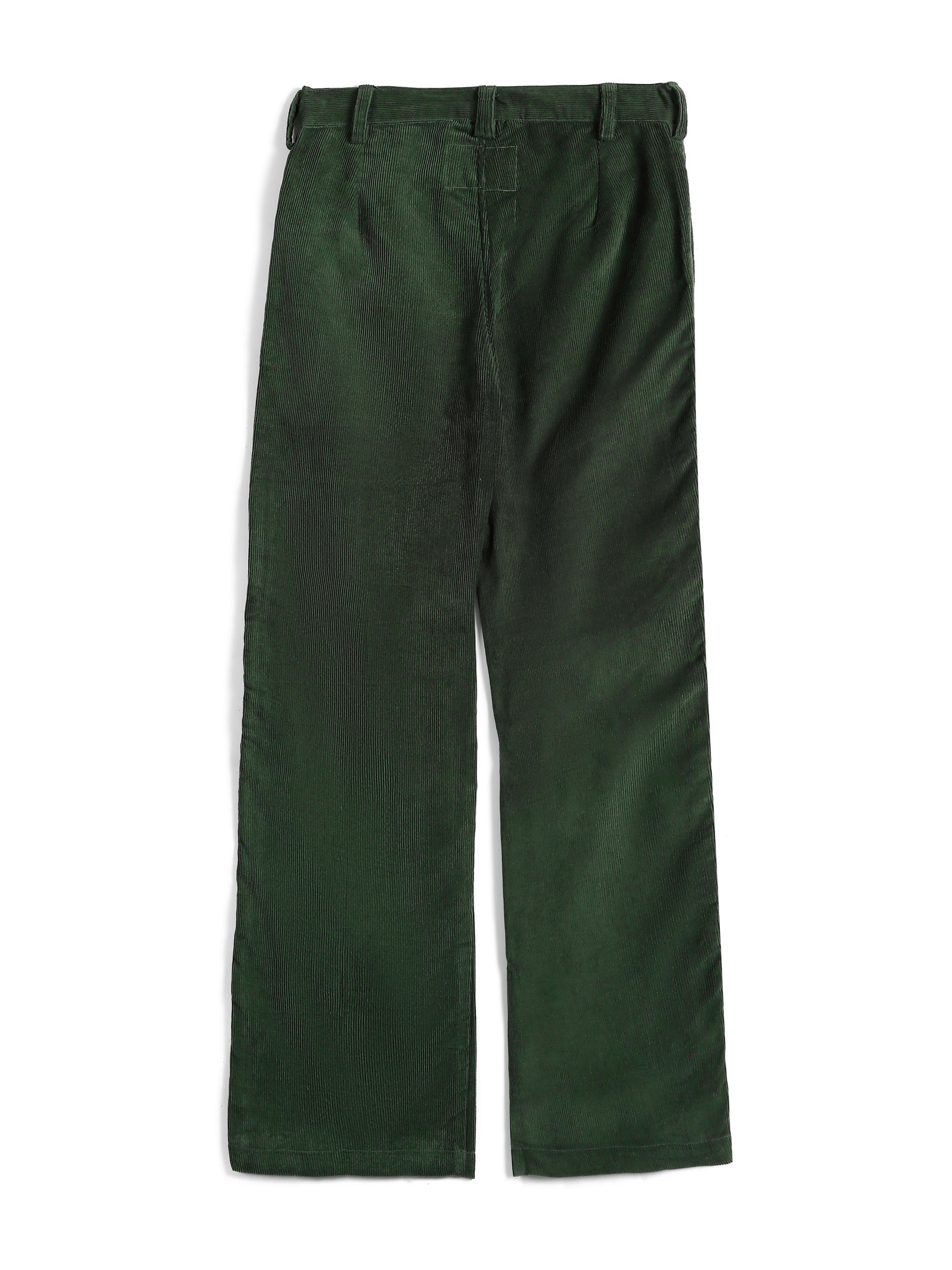 Embroidered corduroy trousers back view – hand-embroidered Indian handloom artisan menswear by Hindostan Archive