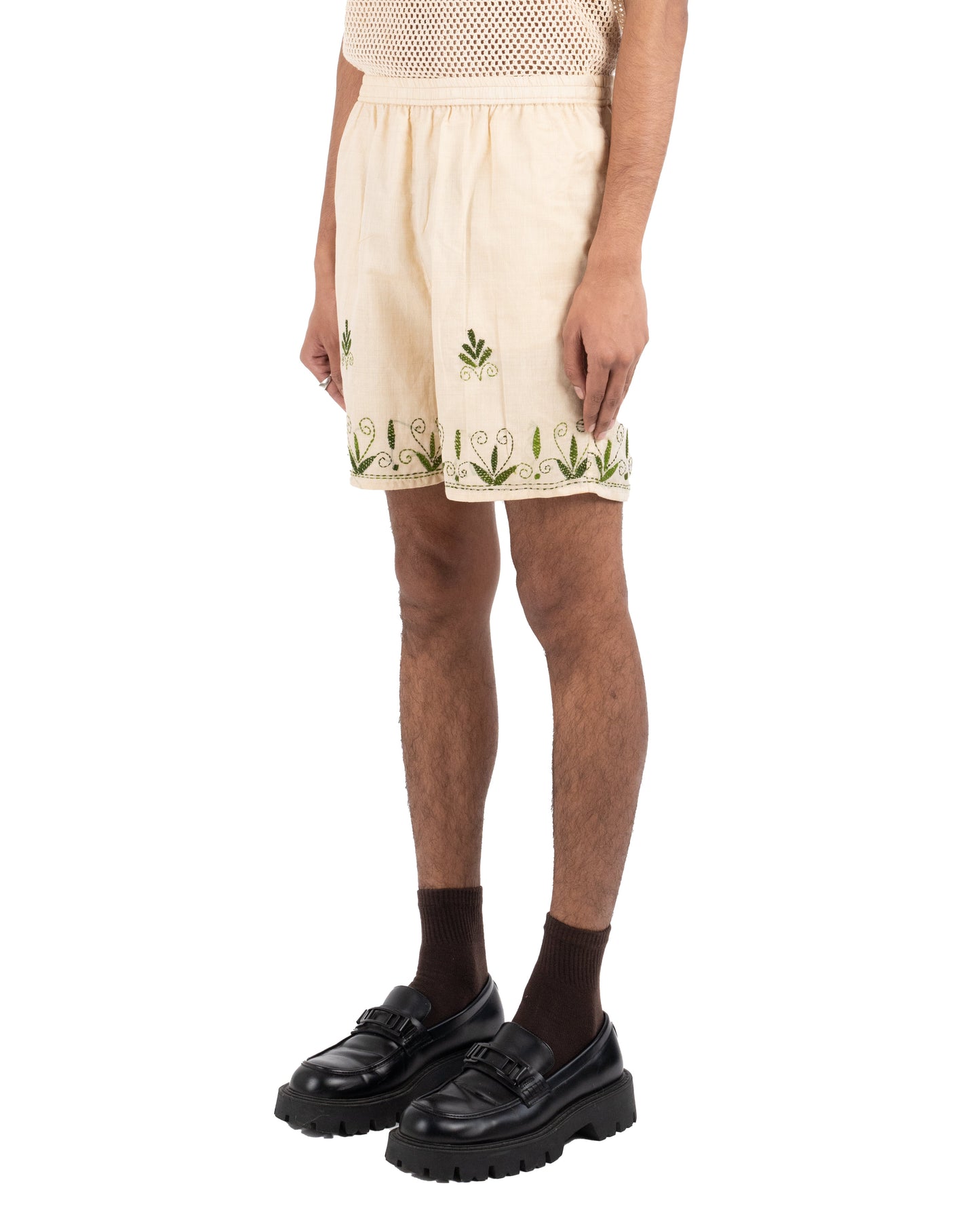 'HARIT' HAND-EMBROIDERED SHORTS - Hindostan Archive 