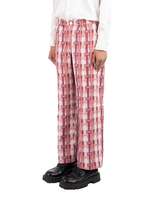‘DIL’ CHECKERED PLEATED TROUSERS - Hindostan Archive 
