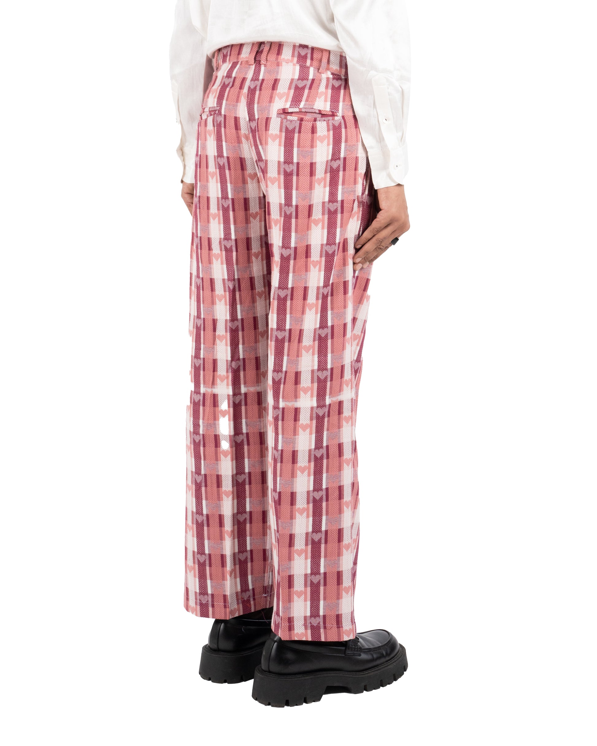 ‘DIL’ CHECKERED PLEATED TROUSERS - Hindostan Archive 