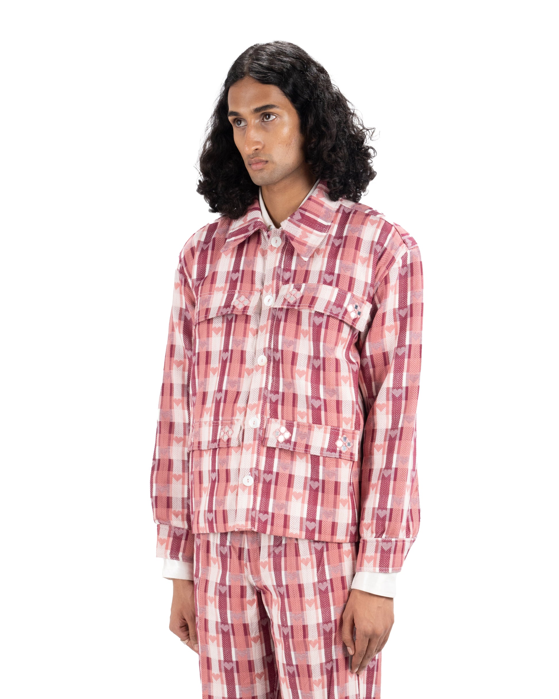 ‘DIL’ MIRROR CHECKERED JACKET - Hindostan Archive 