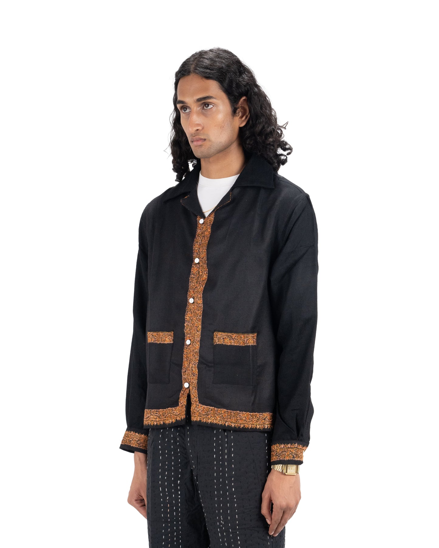 'PASHMINA'  HAND-EMBROIDERED SHIRT - Hindostan Archive 