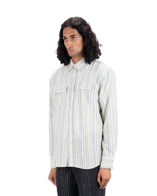 STRIPED HANDWOVEN SHIRT (2.0) - Hindostan Archive 