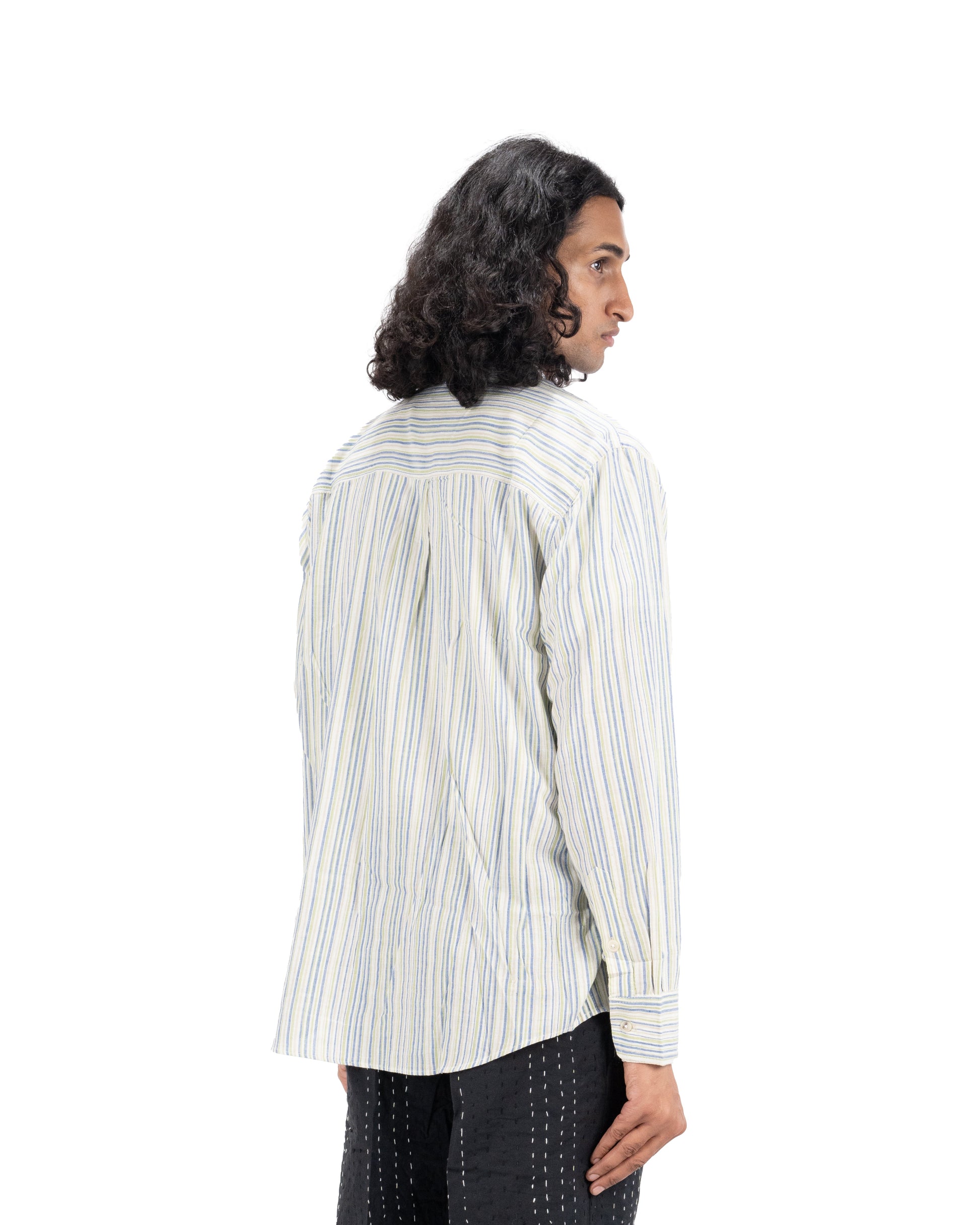 STRIPED HANDWOVEN SHIRT (2.0) - Hindostan Archive 