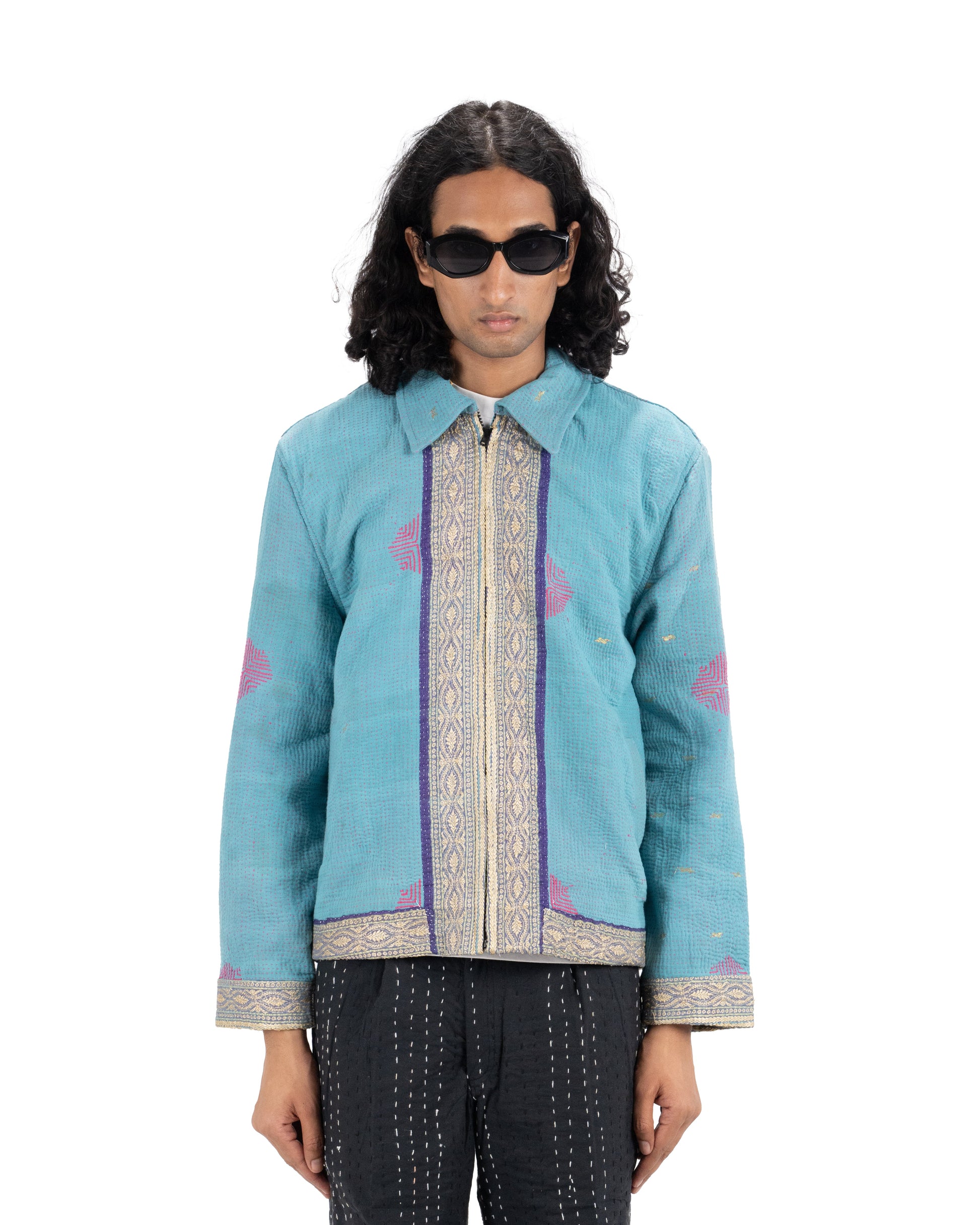 ‘PALLU’ VINTAGE KANTHA JACKET - Hindostan Archive 